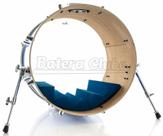 Abafador de Bumbo Kick Control KC18AZ Azul com Profundidade até 18 e Diâmetro 20 a 26
