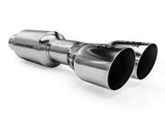 Abafador Escapamento Esportivo Aço Inox Luzian LP118 Ponteira Dupla Chanfrada