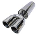 Abafador Esportivo Inox corpo 130mm saída dupla de 170mm