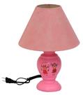 Abajour artesanal cerâmica Mimo Rosa com cupula TNT