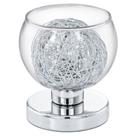 Abajur aço cromado vidro transparente alumínio 1 X 10W G9