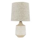 Abajur Bege e Cúpula Palha - Luminária de Mesa Quarto / Sala