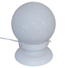 Abajur Bola de Cristal Branco C/Esfera 10x15 Branco brilho Abajur Bola de Cristal Branco C/Esfera 10x15 Branco brilho