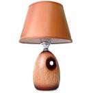 Abajur Brent 32cm Base Ceramica Marron E-27 Max 40w Cupula Tecido Marron