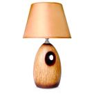 Abajur Brent 46cm Base Ceramica Marron E-27 Max 40w Cupula Tecido Marron
