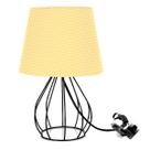 Abajur Cebola Dome Amarelo/bolinha Com Aramado Preto