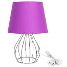 Abajur Cebola Dome Roxo Com Aramado Cromado