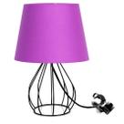 Abajur Cebola Dome Roxo Com Aramado Preto