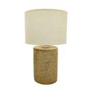 Abajur Ceramica Marrom Texturizada Fino Acabamento Cupula