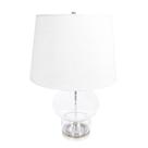 Abajur Classico Cristal Incolor Abaulado Cupula