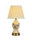 Abajur Clássico Porcelana Bojudo Cúpula Chanfrado Pintura