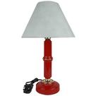 Abajur Clássico Roma Quarto Sala Luminária Decoração Vermelho Royal Cúpula Branca Abajur Clássico Roma Quarto Sala Luminária Decoração Vermelho Royal Cúpula Branca