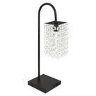Abajur Clearcrillic Cristal Acrílico Quadrado Preto