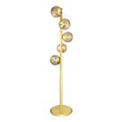 Abajur Coluna Piso Figo Ouro com Globo de Vidro AMBAR Abajur Coluna Piso Figo Ouro com Globo de Vidro AMBAR