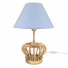 Abajur Coroa Dourada Cúpula Azul Quarto Bebê Infantil Menino
