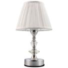 Abajur Cristal Toque Mesa Cabeceira Sala Quarto Decoração Com Cúpula Branca 35cm Ref. 334