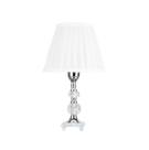 Abajur de Cristal 36cm Quarto Aparador Mesa Cabeceira De Cama