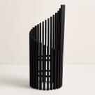 Abajur de Mesa Com Bocal e Cabo PP - MDF Preto 45cm Iluminação Decorativa Quarto Sala