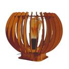 Abajur de Mesa em MDF - Cor: Marrom