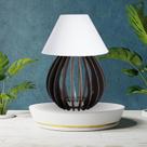 Abajur De Mesa Luminária Moderna Escritorio Sala Quarto E-27 Marrom