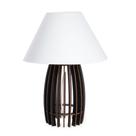 Abajur De Mesa Luminária Moderna Quarto Oval E-27 Preto