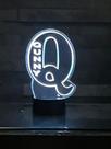 Abajur de Mesa MIRROR MANIA LED com Letra Personalizada Q