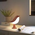 Abajur de Mesa Pássaro LED Recarregável com Toque Luz Noturna Madeira Vermelha Abajur de Mesa Pássaro LED Recarregável com Toque Luz Noturna Madeira Vermelha