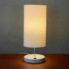 Abajur de mesa Redondo Clássico Branco Com Interruptor de alumínio Com Cúpula Branco