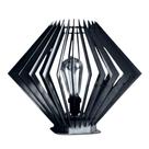 Abajur de Mesa Turim MDF Corte à Laser Bocal E-27 Preto Lenobre Abajur de Mesa Turim MDF Corte à Laser Bocal E-27 Preto Lenobre