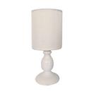 Abajur De Plástico Com Cúpula Em Linho e PVC 28cm Bivolt