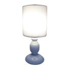 Abajur de plastico com cúpula em linho e pvc 28cm bivolt