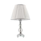 Abajur De Vidro Com Cúpula Tecido Bivolt 35cm