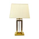 Abajur Decorativo Metal Dourado e Cristal Luxuoso Design