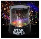 Abajur Decorativo Projetor De Estrelas Modelo Preto Star Master