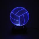 Abajur e Luminária Bola de Vôlei de Acrílico Com LED Azul
