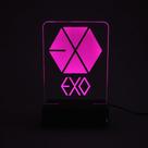Abajur e Luminária EXO de Acrílico com LED Rosa