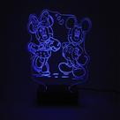 Abajur e Luminária Mickey e Minnie de Acrílico com LED Azul Abajur e Luminária Mickey e Minnie de Acrílico com LED Azul
