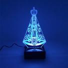 Abajur e Luminária Nossa Senhora de Aparecida LED Azul