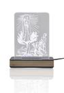 Abajur e Luminária Nossa Senhora de Fátima Com LED Branco