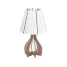 Abajur Eglo Madeira Marrom Policarbonato Branco 255mm 94954v