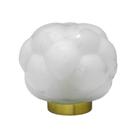 Abajur em Metal com Vidro Bubble Leitoso Moderno Abajur em Metal com Vidro Bubble Leitoso Moderno
