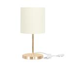 Abajur Eros Cilindrico Bege Com Base Redonda New Cobre