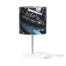 Abajur Eros Cilindrico Parede Giz 050 Base Branca Quadrada
