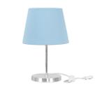 Abajur Eros Dome Azul Bebe Base Redonda