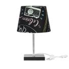 Abajur Eros Dome Parede Giz 050 com Base Preta Quadrada