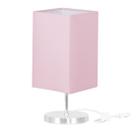 Abajur Eros Quad Rosa com Base Redonda