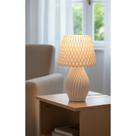 Abajur Espiral LED Moderno: Luz Suave p/ Quarto