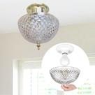 Abajur Evelots Clip-On em acrílico lapidado em diamante de 20 cm
