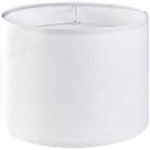 Abajur GO&SO Tambor texturizado branco médio 33x33x25cm de linho Abajur GO&SO Tambor texturizado branco médio 33x33x25cm de linho