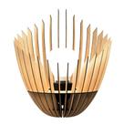 Abajur Grande De Chão El Salvador Mdf Luminária Mdf Cru Tamanho 85x80cm